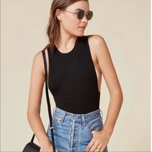 Reformation Black Sleeveless Top
